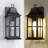 Zanyla 18''H Oil Rubbed Bronze Iron ETL Clear Hammered Glass Outdoor Wall Lantern with Dusk to Dawn-804393044