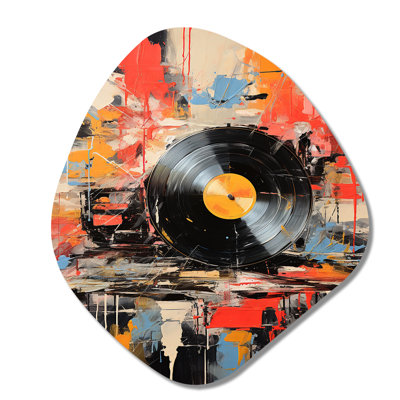 Ramsey - Unique Shape Vinyl Records Metal Wall Art, Asymmetrical Metal Wall Sculpture Print