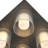 4-light Glass Shade Led Square Flush Mount