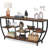 709 Inch Industrial Console Sofa Table With 7-Tier Storage Shelves For Living Room, Hallway, Or Foyer