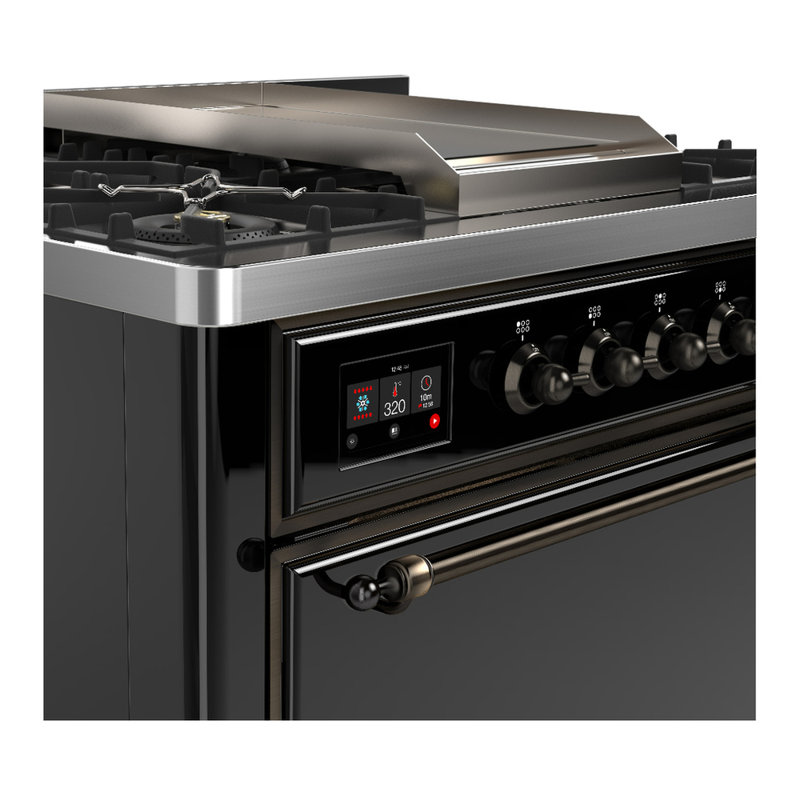 Majestic III Series 36 Inch Dual Fuel Range with 6 Sealed Burners, Griddle, in Emerald Green (Natural Gas, Copper Trim)
