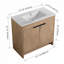 Meuble-lavabo autoportant avec lavabo en céramique