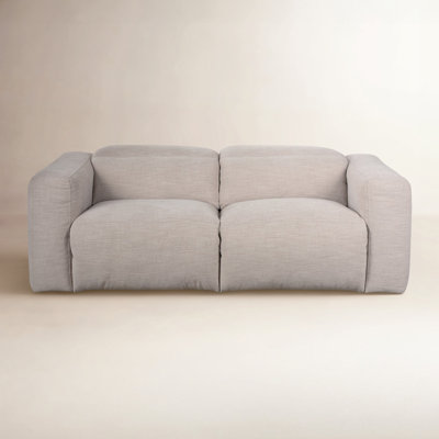 Amed 89" Genuine Leather Reclining Sofa