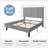 Modern Corduroy Upholstered Platform Bed Frame With Adjustable Headboard, Under Bed Storage, No Box Spring Required, Full Size,Queen Size,King Size,Multiple Colors-1039970786-1039970787