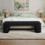 65" W Modern Minimalist Curved Upholstered Bench-1813952439