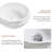 Round Diamond-Quilted Ceramic Vessel Sink - Textured Bathroom Basin