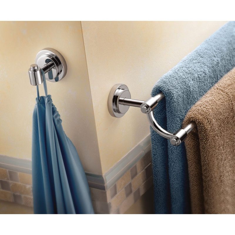 Porte-serviettes mural double Iso, Chrome