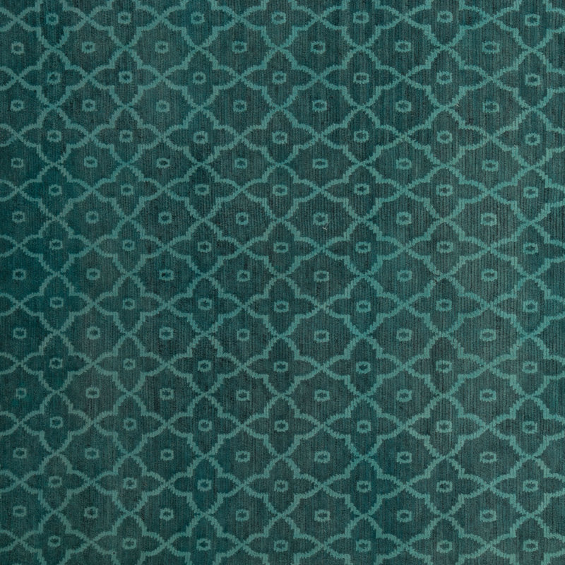 Teal Samsara Wool Rug - 3'10" x 8'