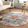 Afreena Oriental Blue/Orange Area Rug