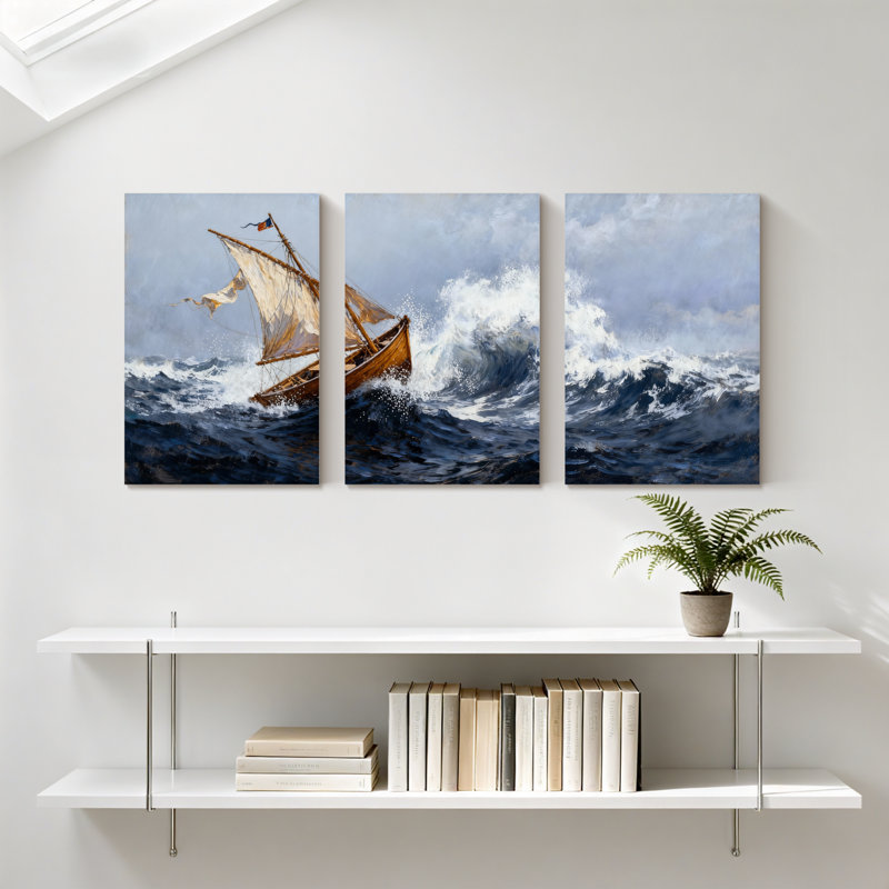 Ensemble de 3 impressions d'art sur toile, H 18 po x l 36 po