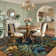 Floral Machine Washable Rugs with Rubber Backing for Living Room Non Slip Stain Resistant Carpet for Bedroom Living Room