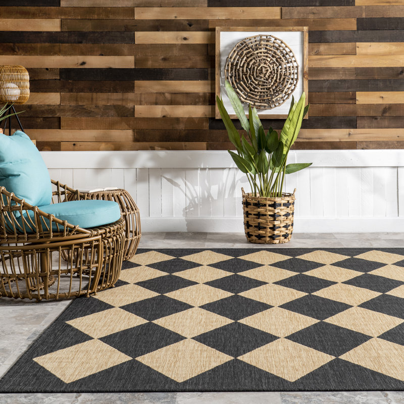 Tapis intérieur / extérieur Sabina Sabina, Tapis de couloir 2 pi x 6 pi