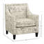 Fauteuil d'appoint Hilga Erica avec garniture cloutée chromée-722825220