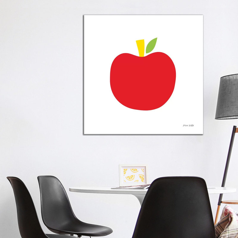 Red Apple by Ann Kelle - Wrapped Canvas Print, 93.98 cm H x 93.98 cm W