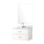 Meuble-lavabo blanc 30 po X P 22 po, comptoir en marbre, robinet, miroir simple 28 po 30 po x 22 po, marbre