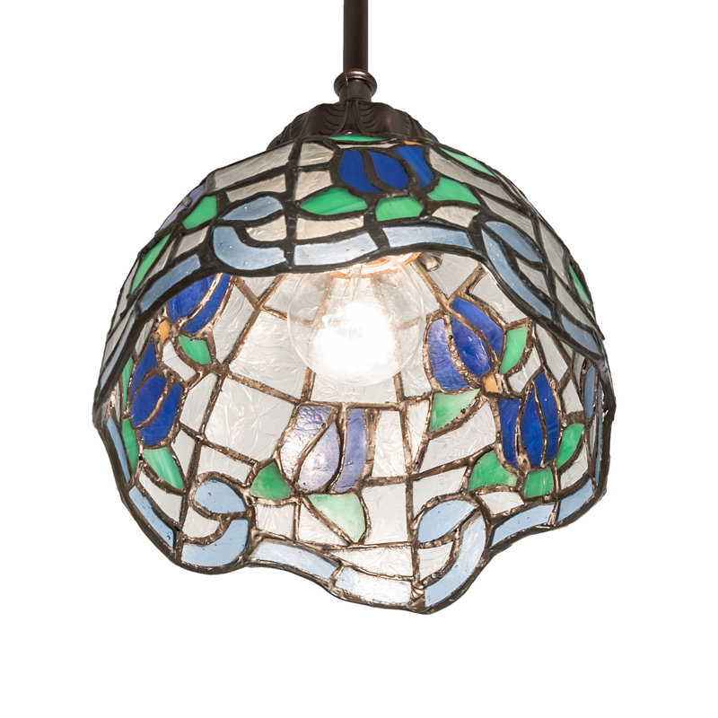 7" Wide Roseborder Mini Pendant