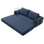 Canapé-lit convertible avec coussins, canapé-lit pliant et matelas futon pour le salon et la chambre à coucher, bleu-128896581