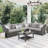 Martha Stewart Bedford Outdoor Modular Rattan Wicker 6-Seat Sectional Sofa With All-Weather Cushions-109713804-109713805
