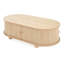 Table d'appoint longue ovale au charme rétro, matériau haute densité, plateau ouvert spacieux et compartiment dissimulé, capacité de charge de 55 lb, table de style rétro facile à nettoyer, surface à gratter, porte d'accès,