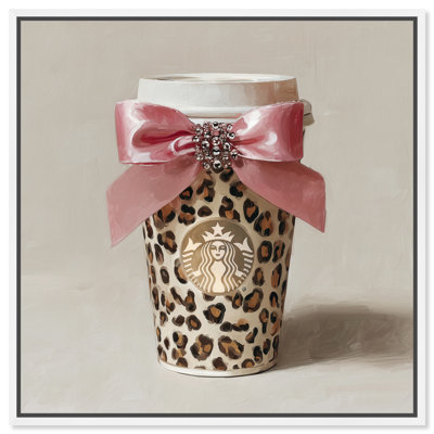 «Luxury Leopard Spots», reproduction sur toile encadrée par Art Remedy, cadre blanc, 16 x 16