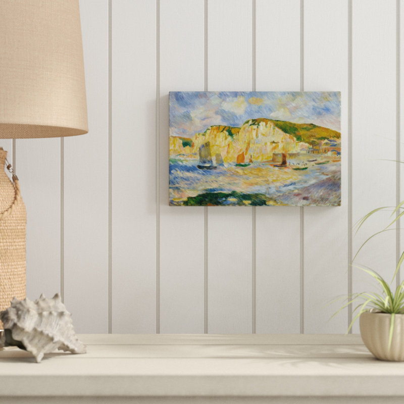 «Sea and Cliff», peinture sur toile, H 8 po x l 12 po