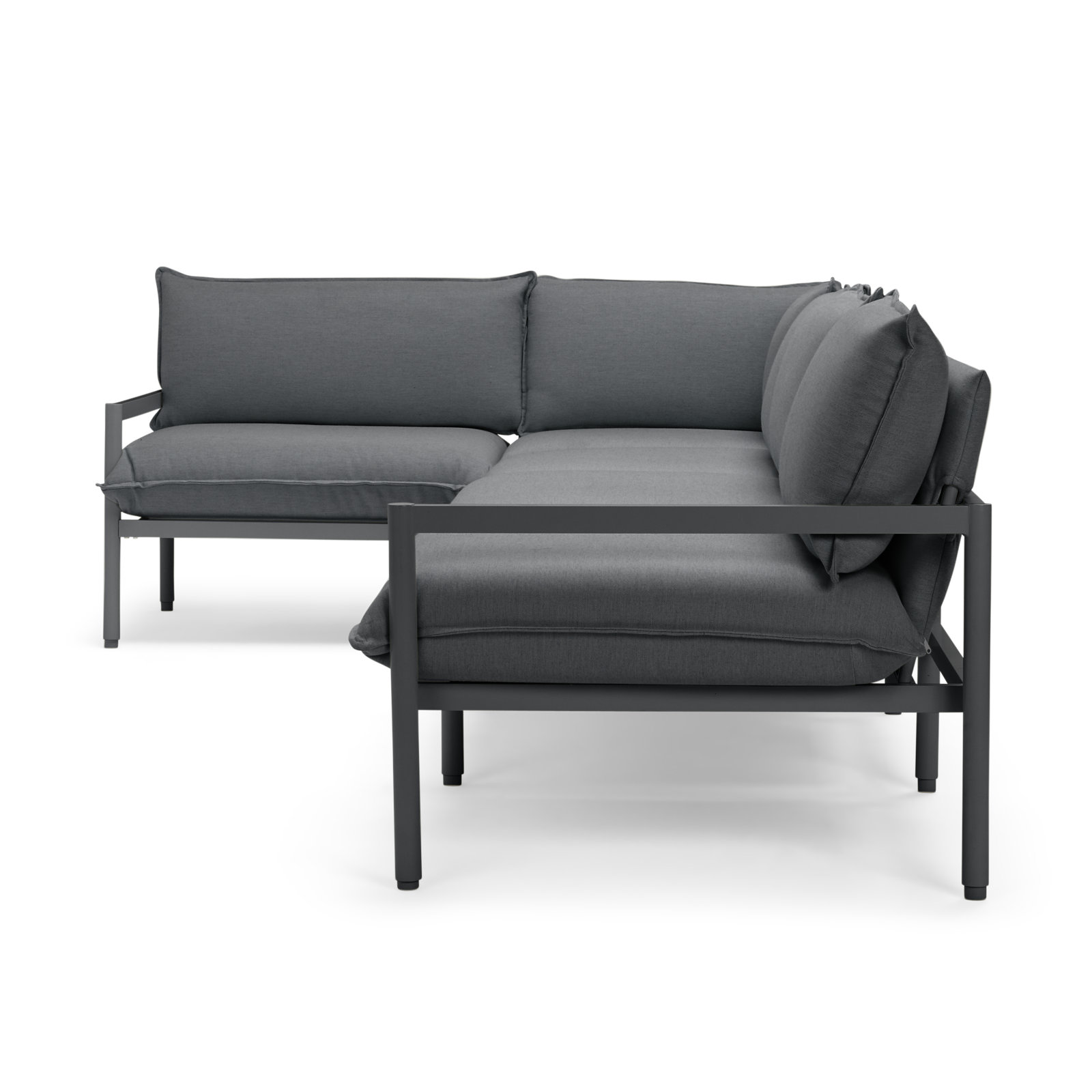 Terra 136" Sunbrella® Patio Sectional, Charcoal
