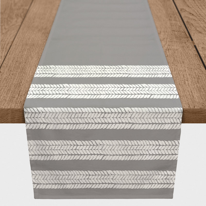 Chemin de table Lashbrook, Gris clair, 72 po x 16 po