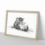 Rear of a Cow by Jean Bernard - Picture Frame Drawing Print-55597819-55597822