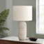 Lampe de table H 28 po, résine crème, abat-jour ivoire / crème, l 28 po x l 16 po x H 28 po