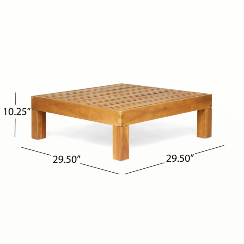 Banc d'extérieur en bois d'acacia Jerilou, Rouge, Brun