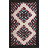 Small Scatter Size American Multicolor Hooked 1930s Wool Antique Rug