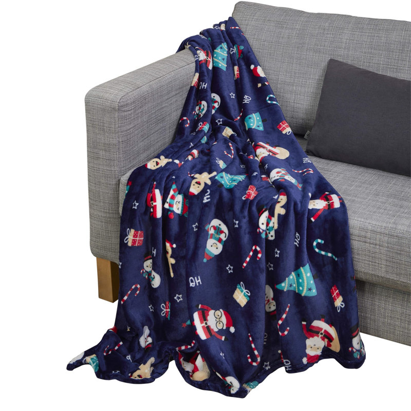 Hand Woven Throw Blanket, Blue