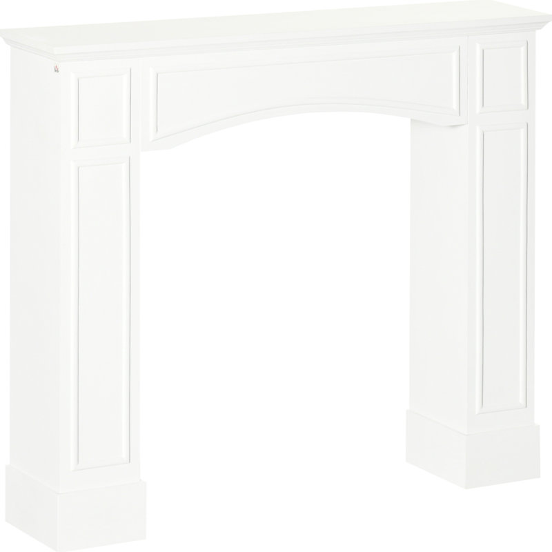 White Fireplace - 29" Interior Width, Decorative Trait, 45.25" Wide Ornament Platform, Easy To Wipe Clean, Tipping, Electric Ornamental Pattern, Scrub,