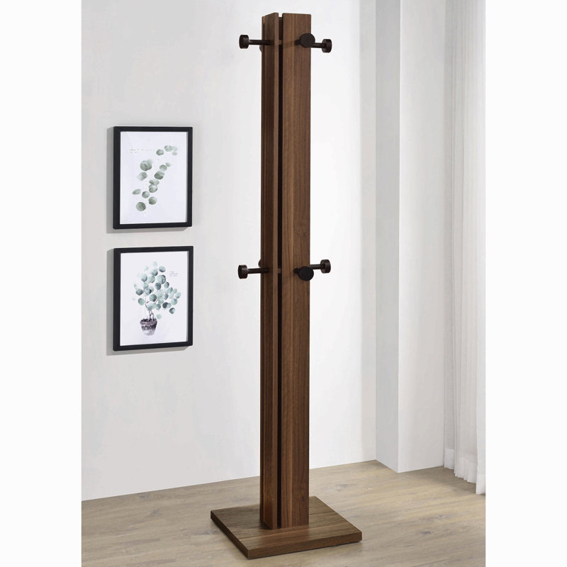 Portemanteaux en bois d'ingénierie noyer