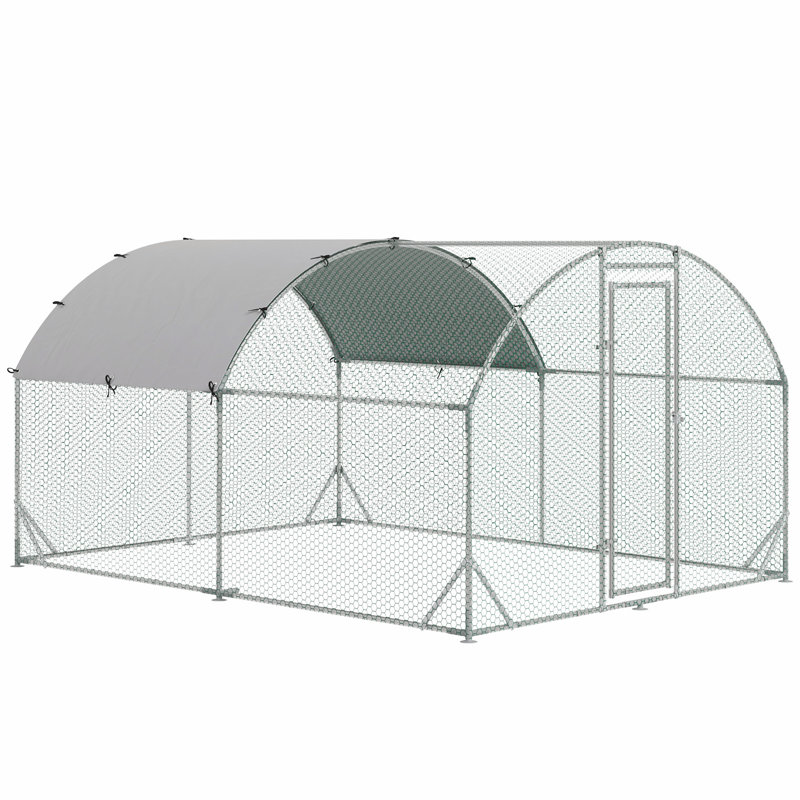 Poulailler en métal polyvalent avec caractéristiques de protection avancées et conception conviviale pour un boîtier pour animaux de compagnie sécuritaire et confortable