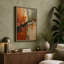 Warm and Cool Divide Abstract - Wrapped Canvas-465292992-465293022