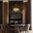 Kethe 4-Light Modern Dimmable Drum Chandelier with Black and Brass Crystal for Dining Room