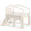 Lit mezzanine double avec glissade, rangement en bois aggloméré, maison moderne pour enfants