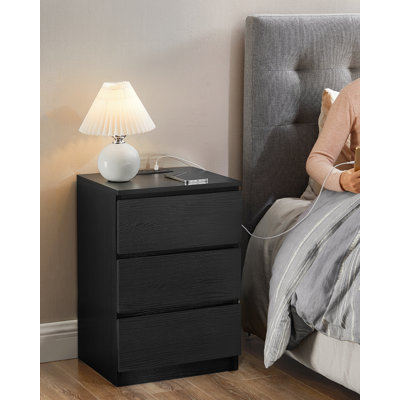 Rumena 40cm W Manufactured Wood Bedside Table