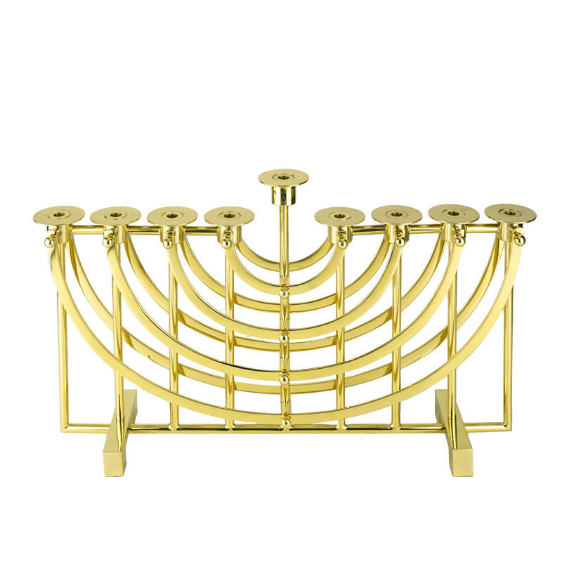 Suspension 10" Menorah, Gold