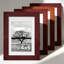 Ensemble de 4 cadres en bois massif 4 x 6 avec plexiglas, incluant un chevalet de table et un support mural pour une présentation photo polyvalente