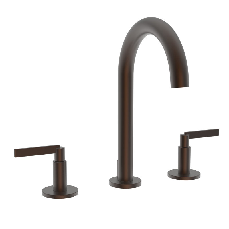 Tolmin Widespread Bathroom Faucet with Drain Assembly, English Bronze, Lever Handle