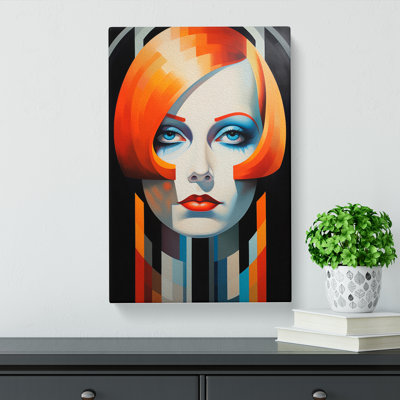 Greta Garbo Constructivism - Wrapped Canvas