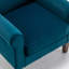 Fauteuil à accoudoirs roulés traditionnel, structure en bois de bouleau massif avec pieds fuselés bruns, chaise rembourrée en mélange de polyester avec siège rembourré de mousse pour le bureau du salon