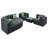 6 - Person Modular Patio Conversation Set with Cushions