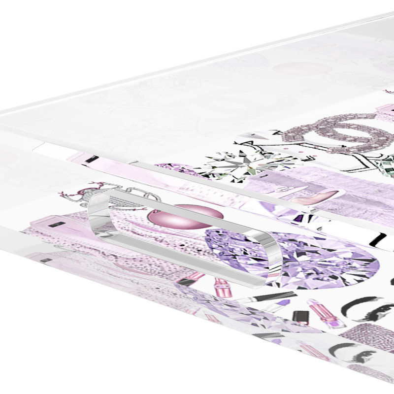 Plateau décoratif Bougie Women Nuevo, L 17 po x P 10,5 po x H 2 po, Lilas