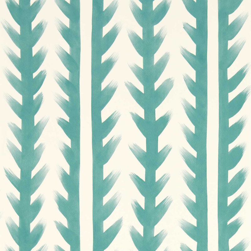 Sticky Grass Wallpaper, Aquamarine