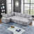 Light Gray Microfiber/Microsuede