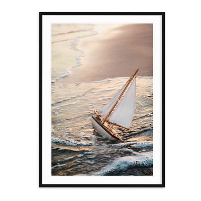 Vintage Sailboat - Picture Frame Photograph on Paper