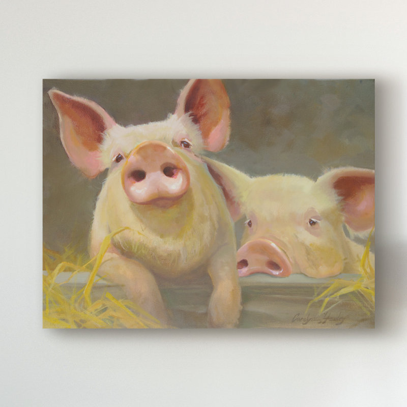 « life as a porc ii », peinture sur toile tendue, H 14 po x l 19 po x P 2 po